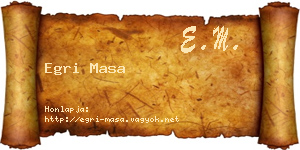 Egri Masa névjegykártya